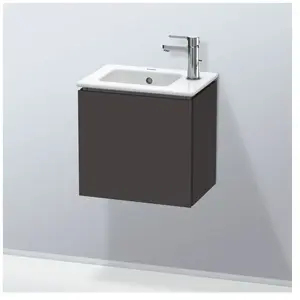 Duravit, Meuble sous-lavabo, L-Cube Meuble sous-lavabo suspendu, 1 porte, charnière à gauche, 420x400x294mm, LC6272L8080 (42 x 29.40 x 40 cm)
