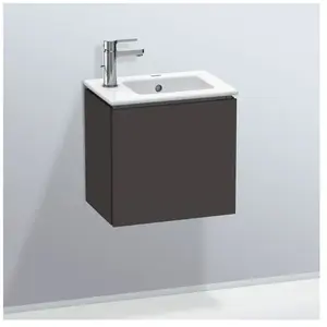 Duravit, Meuble sous-lavabo, L-Cube Meuble sous-lavabo suspendu, 1 portes, charnière à droite, 420x400x294mm, LC6272R8080 (42 x 29.40 x 40 cm)