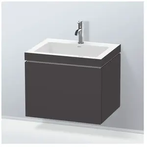 Duravit, Ensemble de meubles de salle de bain, L-Cube c-bonded Ensemble suspendu, 1 tiroir, sans trop-plein, 1 trou pour robinet, 600x500x480mm