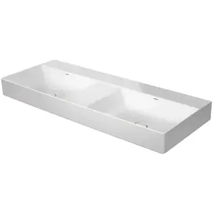 Duravit, Lavabo, Lavabo double DURASQUARE sans meuble avec plan de toi... pas cher