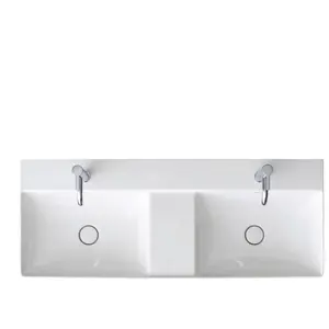 Duravit, Lavabo, Lavabo double DURASQUARE sans meuble avec plan de toi...Vendu pargalaxus