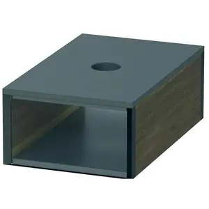 Duravit, Armoire de salle de bain, Boîte à ustensiles XSQUARE avec couvercle, 55x100x160mm noyer massif pas cher