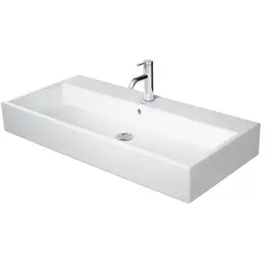 Duravit, Lavabo, Plan de toilette VERO AIR m ÜL HLB geschli 1000x470mm 1 HL blanc (470 mm, 1000 mm) pas cher