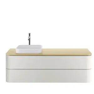 Duravit, Console de lavabo, Happy D.2 Plus Console HP031K, 1300x550 mm, 1 découpe à gauche, pour pied de lavabo HP4932 pas cher