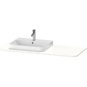 Duravit, Console de lavabo, Happy D.2 Plus Console HP031K, 1300x550 mm, 1 découpe à gauche, pour pied de lavabo HP4932 pas cher