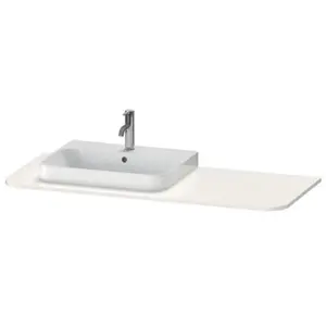 Duravit, Console de lavabo, Happy D.2 Plus Console HP031K, 1300x550 mm, 1 découpe à gauche, pour pied de lavabo HP4932 pas cher