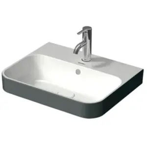 Duravit, Lavabo, Vasque à poser 50 x 40 cm Happy D.2 Plus Anthracite/blanc 2360506100 (400 mm, 500 mm) pas cher