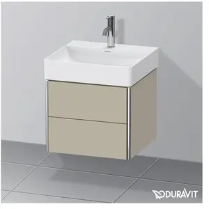 Duravit, Meuble sous-lavabo, XSquare meuble-lavabo mural 48,4x46,0 cm, 2 tiroirs, pour lavabo DuraSquare 235350 (48.40 x 46 x 39.70 cm) pas cher