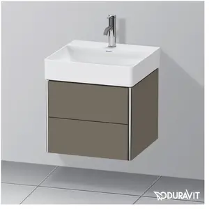 Duravit, Meuble sous-lavabo, XSquare meuble-lavabo mural 48,4x46,0 cm, 2 tiroirs, pour lavabo DuraSquare 235350 (48.40 x 46 x 39.70 cm) pas cher