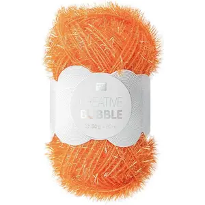 Rico Creative Bubble 021 oranje - polyester / schuurspons garen - naald 2 a 4mm - 1bol