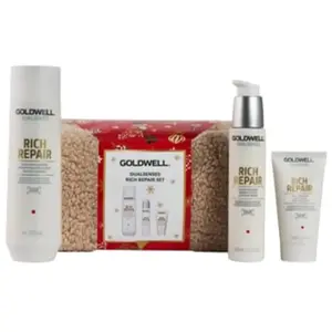 Goldwell Rich Repair Geschenkset für trockenes und geschädigtes Haar I Anti-Haarbruch I Reparatur von innen heraus Haarverzorgingsset pas cher