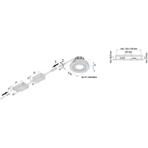 Hera, Applique + plafonnier, Kit d'éclairage LED encastré pas cher