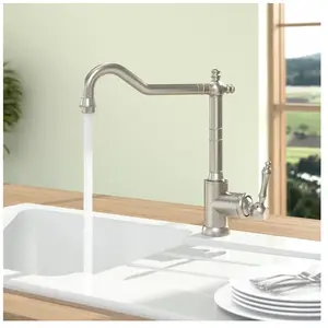 Robinet rétro Villeroy & Boch AVIA 2.0 inox brossé InoxVendu parcdiscount