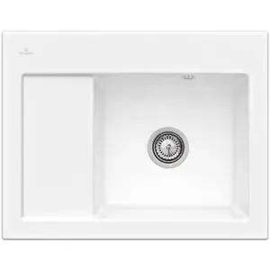Villeroy & Boch, Évier, V&B Evier SUBWAY 45 COMPACT 650x510mm Be re Handbet. stone whote C+ (51 cm, 65 cm) pas cher