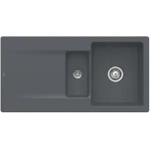 Evier 1 bac 1/2 VILLEROY ET BOCH Siluet 60 R Graphite CeramicPlus avec...Vendu pargalaxus