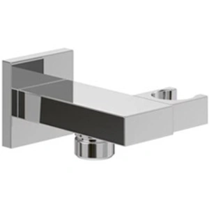 Support mural pour douchette avec raccordement VILLEROY ET BOCH Universal Showers rectangle Chrome pas cher