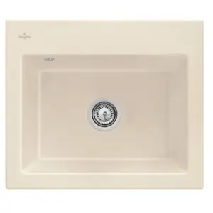 Evier de cuisine - VILLEROY ET BOCH - Subway 60 S - 1 bac - 60x51cm - Ivory CeramicPlus