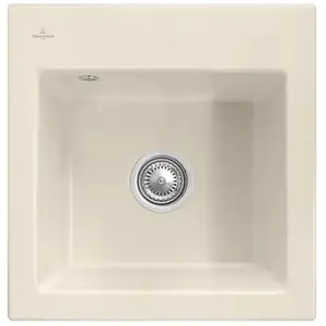 Evier de cuisine - VILLEROY ET BOCH - Subway 50 S - Blanc - Céramique - 1 bac - 51 cm - 52 cm pas cher