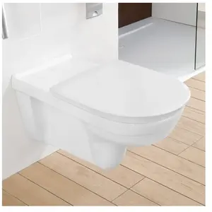 Villeroy & Boch, Cuvette toilettes + bidet, V&B WC suspendu ViCare ti. 360x700mm avec bord de chasse DF we AntiBac C+ pas cher