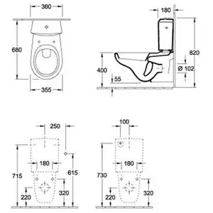 Villeroy & boch O.novo reservoir voor duobloc witVendu pargalaxus