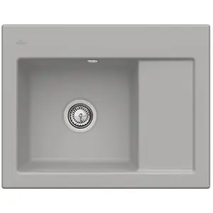 Evier de cuisine - VILLEROY ET BOCH - Subway 45 Compact - 1 bac - Fossile CeramicPlus - egouttoir a droite pas cher