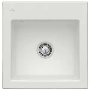 Evier de cuisine - VILLEROY ET BOCH - Subway 50 S - Gris - Céramique - 1 bac - 52,5 x 51 cm pas cher