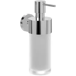 Villeroy & Boch, Distributeur de savon + porte-savon, V&B Seifenspender ELEMENTS TENDER 70x120x209mm, rund chrom chrom