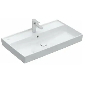 Villeroy & Boch Meubelwastafel 800x470 mm, met overloop, kraangat, alpine witVendu pargalaxus
