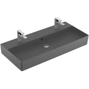Villeroy & Boch, Lavabo, V&B lavabo MEMENTO 2.0 1000x470mm m ÜL f 2x 1-L Arm graphite C+ (470 mm, 1000 mm) pas cher