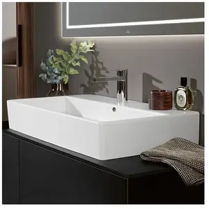 Villeroy & Boch, Lavabo, Memento 2.0 lavabo mural, 800 x 470 mm, 1 trou pour robinet, avec trop-plein, po (470 mm, 800 mm) pas cher