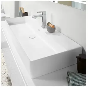 Villeroy & Boch, Lavabo, V&B lavabo MEMENTO 2.0 1000x470mm m ÜL f 3-L.-Armature Sto wh C+ (470 mm, 1000 mm)