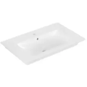 Venticello Plan de toilette 800 x 500 x 165 mm Blanc avec trop-plein -... pas cher
