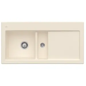 Evier 1 cuve et demi VILLEROY ET BOCH Subway 60 100 x 51 cm egouttoir ... pas cher