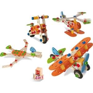 Smoby Heros - 100039031 - constructor avion 85 pcs - beige pas cher