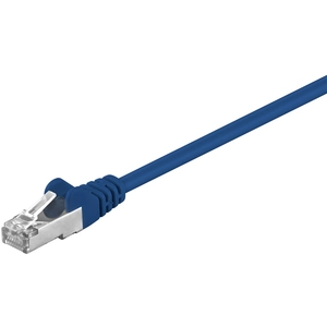 Wentronic goobay - Cordon de raccordement - RJ-45 (M) pour RJ-45 (M) - 3 m - SF/UTP - CAT 5e - moulé, sans crochet - bleu pas cher