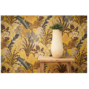 BLADEREN BEHANG | Botanisch - bruin geel groen - A.S. Création Metropo...Vendu parbol