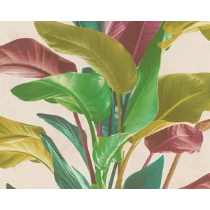 LEPELPLANT BLADEREN BEHANG | Botanisch - meerdere kleuren - A.S. Création Metropolitan Stories 2 pas cher