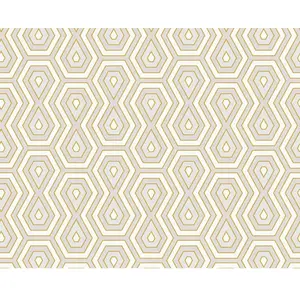 GRAFISCH BEHANG | Retro - goud wit grijs - "Architects Paper" A.S. Cré...Vendu parbol