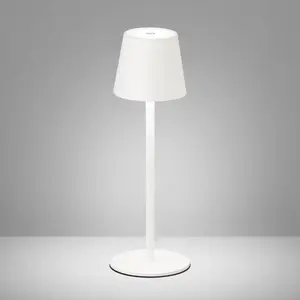 Tafellamp oplaadbare batterij wit bijzetlamp touchdimmer slaapkamerlam...