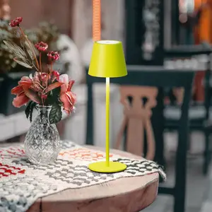 Lampe de table autonome rechargeable vert anis - Fischer & Honsel - Vi... pas cher