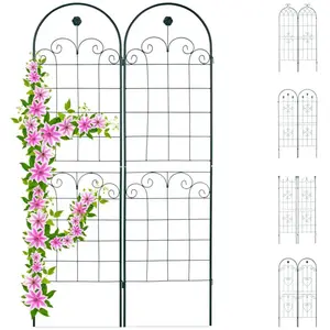 RELAXDAYS Treillis jardin fer set de 2 - 10026249-470 pas cher