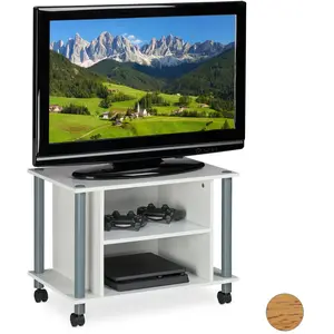 RELAXDAYS Meuble TV sur rouettes et compartiments - 10025960-49 pas cher