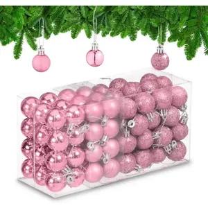 Relaxdays, Décorations de sapin de Noël, 96x boules-de-Noël (96x) pas cher