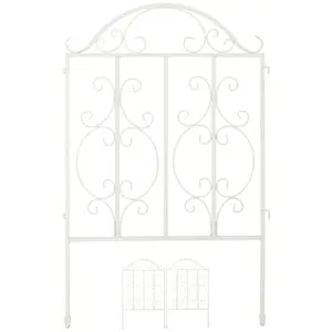 Comparateur de prix : Relaxdays tuinhek - set van 3 - elk 98 x 63,5 cm - metaal - wit