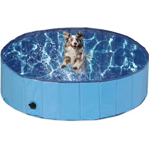 RELAXDAYS Piscine pour chiens, h x d : 30 x 120 cm, pliable, avec drainage, pata... pas cher