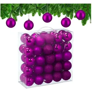 Relaxdays, Décorations de sapin de Noël, - Weihnachtskugeln im 50er Se... pas cher