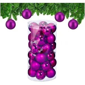 Relaxdays, Décorations de sapin de Noël, 30x boules-de-Noël (30x) pas cher