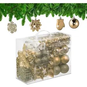 Relaxdays, Décorations de sapin de Noël, 100x boules-de-Noël (100 -piè... pas cher