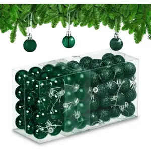 Relaxdays, Décorations de sapin de Noël, 96x boules-de-Noël (96 -pièce) pas cher