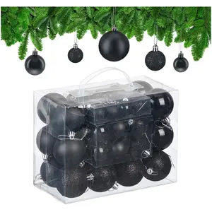 Relaxdays, Décorations de sapin de Noël, 50x Boules-de-Noël (50x) pas cher